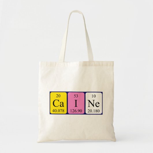 Caine periodieke table name canvas tas (Voorkant)