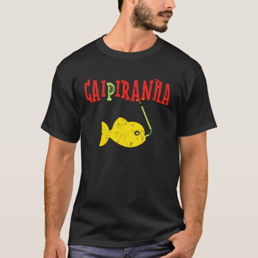 Caipiranha Lusitg Cocktail Piranha Caipirinha T-shirt (Voorkant)