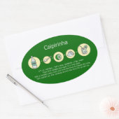 caipirinha , braziliaanse drink ovale sticker (Envelop)