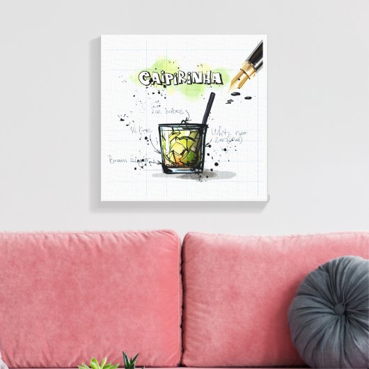 Caipirinha Canvas Afdruk (Insitu (Woonkamer))