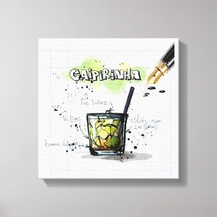 Caipirinha Canvas Afdruk