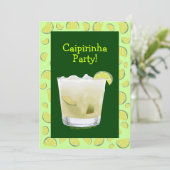 Caipirinha Party Coctail Party Invitation Sjabloon Kaart (Staand voorkant)