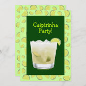 Caipirinha Party Coctail Party Invitation Sjabloon Kaart (Voorkant / Achterkant)