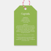 Caipirinha Recipe Gift Label Cadeaulabel (Achterkant)
