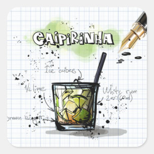 Caipirinha Vierkante Sticker