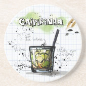 Caipirinha Zandsteen Onderzetter (Voorkant)