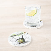 Caipirinha Zandsteen Onderzetter (Zijkant)