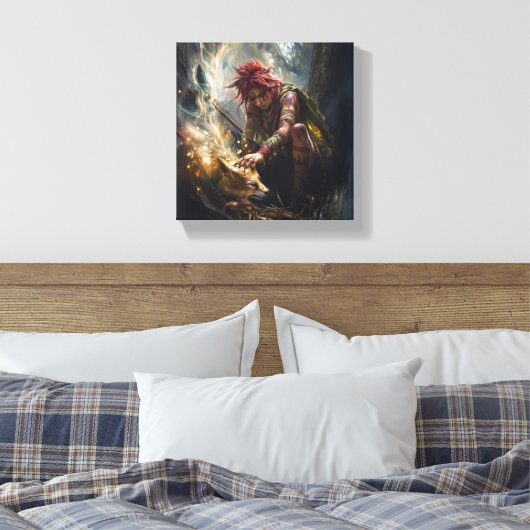 Caipora Canvas Afdruk (Insitu (Slaapkamer))