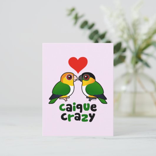 Caique Crazy Briefkaart (Staand voorkant)