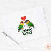 Caique Crazy Ronde Sticker (Envelop)