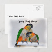 Caique het Klantgerichte Briefkaart van het Paar (Voorkant / Achterkant)