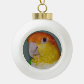 Caique Parrot keramische kerstbal Bal Ornament (Voorkant)