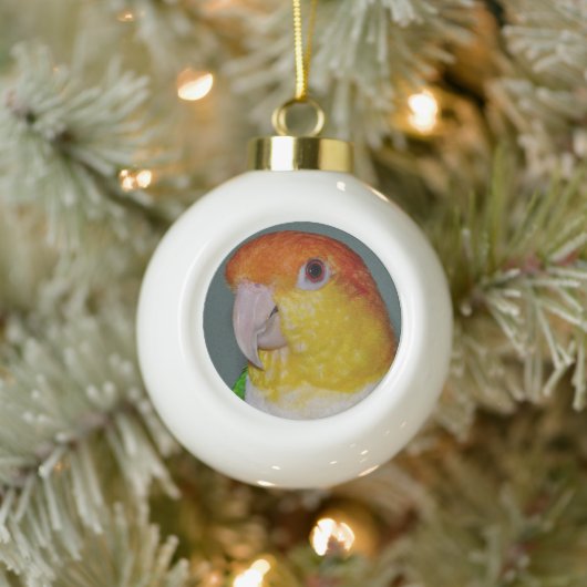 Caique Parrot keramische kerstbal Keramische Bal Ornament (Boom)