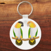 Caique Parrot Love Sleutelhanger (Voorkant)