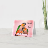 Caique Parrot Pair Bird Hartelijk dank Bedankkaart (Voorkant)