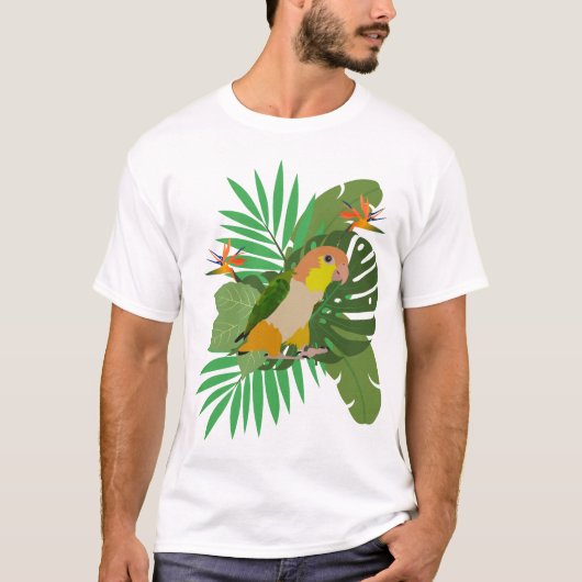 Caique with leaves t-shirt (Voorkant)
