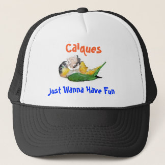 Caiques wil alleen maar vun hebben trucker pet