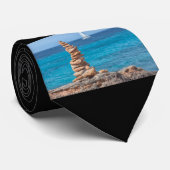 Cairn at the Mediterranean sea Stropdas (Opgerold)