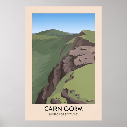 Cairn Gorm Munros van Schotland Reisposter Poster (Voorkant)