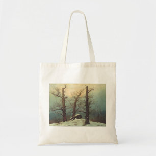 Cairn in de sneeuw van Caspar David Friedrich Tote Bag