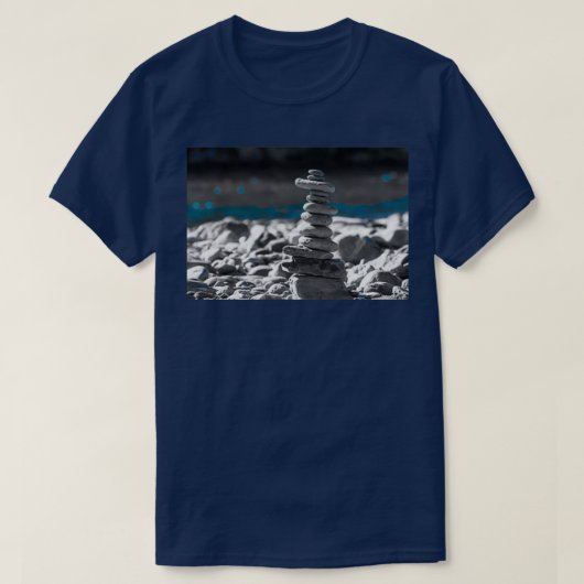 cairn rocks balance pile stones classique t-shirt (Design voorkant)