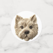 Cairn Terrier 3D geïnspireerd Confetti (Kleine voorkant)