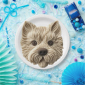 Cairn Terrier 3D geïnspireerd Papieren Bordje (Feest)