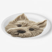 Cairn Terrier 3D geïnspireerd Papieren Bordje (Gekanteld)