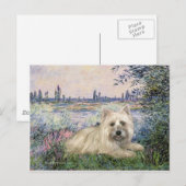 Cairn Terrier 4 - Aan de Seine Briefkaart (Voorkant / Achterkant)