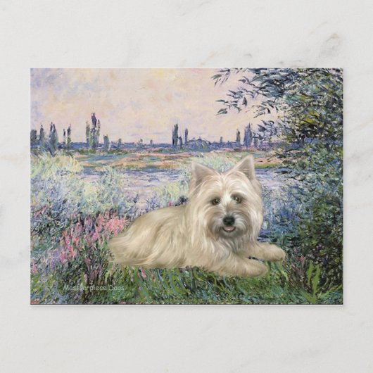Cairn Terrier 4 - Aan de Seine Briefkaart (Voorkant)