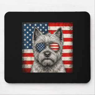 Cairn Terrier 4 juli Amerikaanse Vlag Hond Muismat