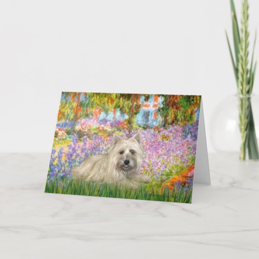 Cairn Terrier 4 - Tuin Feestdagen Kaart (Voorkant)