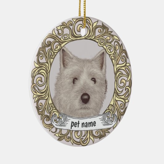 Cairn Terrier Aandenken ornament (Rechts)