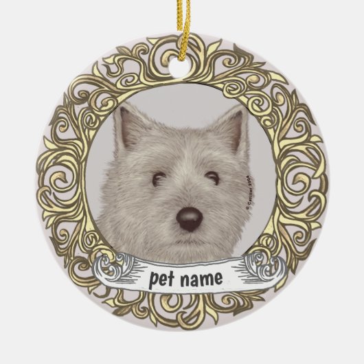 Cairn Terrier Aandenken sieraad Keramisch Ornament (Voorkant)