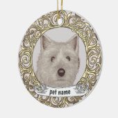 Cairn Terrier Aandenken sieraad Keramisch Ornament (Links)