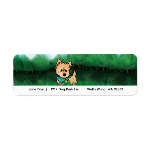 Cairn Terrier Adres Etiket (Voorkant)