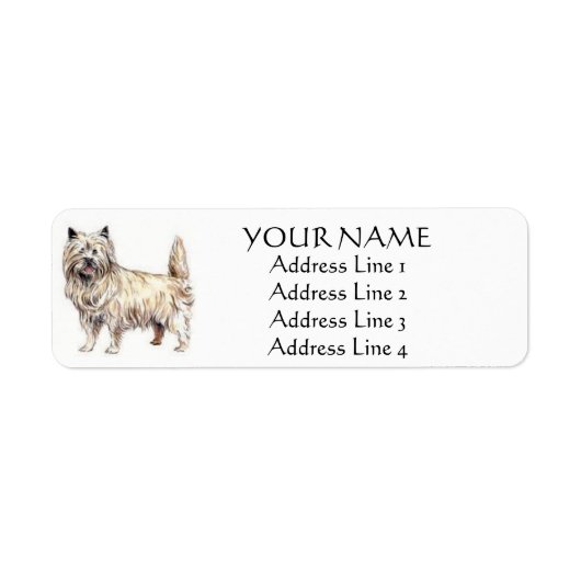 Cairn Terrier Adresetiketten Etiket (Voorkant)