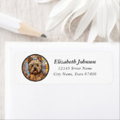 Cairn Terrier-adreslabels Etiket (Insitu)