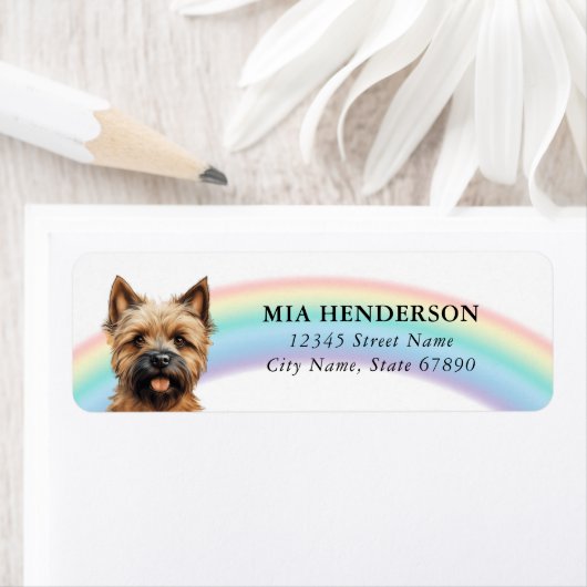 Cairn Terrier-adreslabels Etiket (Insitu)