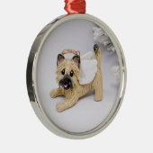 Cairn Terrier Angel kerstversiering Metalen Ornament (Rechts)