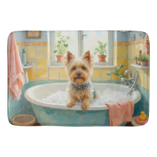 Cairn Terrier badtijd speelse badkamer decor Badmat (Voorkant)