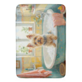 Cairn Terrier badtijd speelse badkamer decor Badmat (Voorkant Verticaal)