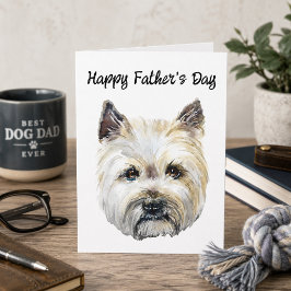 Cairn Terrier Bewerkbare Hond Vader Vaderdag Kaart