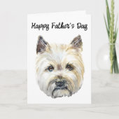 Cairn Terrier Bewerkbare Hond Vader Vaderdag Kaart (Voorkant)