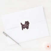 Cairn Terrier BFF Ronde Sticker (Envelop)