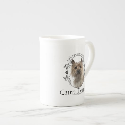 Cairn Terrier Bone China Mok (Voorkant rechts)