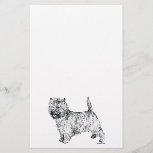Cairn Terrier Briefpapier (Voorkant)