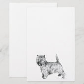 Cairn Terrier Briefpapier (Voorkant / Achterkant)