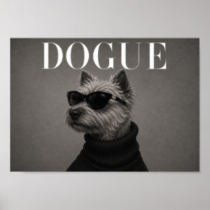 Cairn Terrier Chique Mode Honden Kunstprint Poster