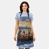 Cairn Terrier Christmas Boat Holiday Schort (Gedragen)